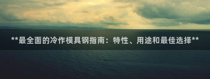 太阳诚集团有限公司怎么样：**最全面的冷作模具钢指南：特性、用途和最佳选择**