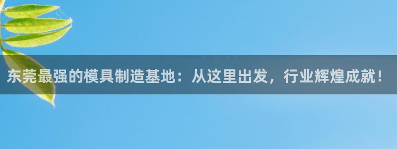太阳集团城网址娱网：东莞最强的模具制造基地：从这里出发，行业辉煌成就！