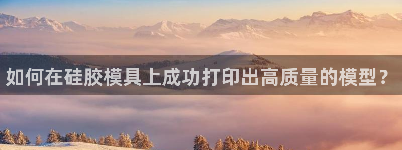太阳集团房地产：如何在硅胶模具上成功打印出高质量的模型？