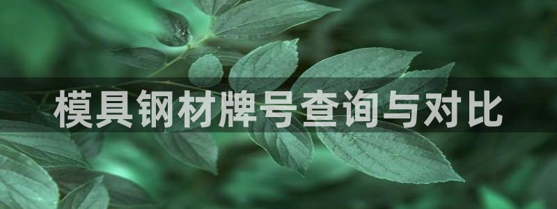 古天乐代言澳门太阳是真的吗：模具钢材牌号查询与对比