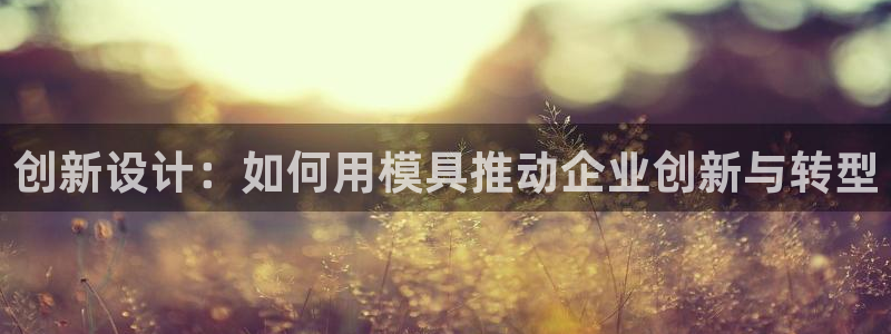 太阳集团电子游戏登录：创新设计：如何用模具推动企业创新与转型